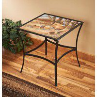 Rustic Retreat Deer Accent Table