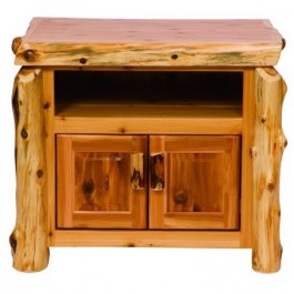 Cedar Log Television Stand