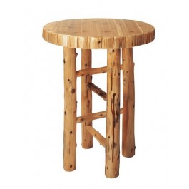 Round Log Pub Table