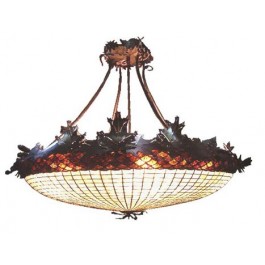 Acorn & Oak Leaf Inverted Pendant Light