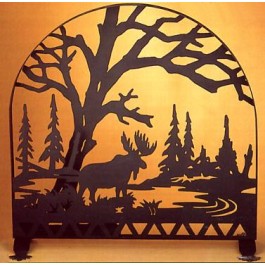 Moose Fireplace Screen