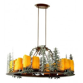 Oval 12 Light Chandelier