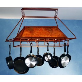 Geometric Lighted Pot Rack