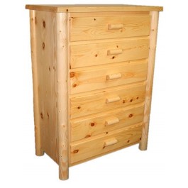 Six Drawer Log Chest of Drawers