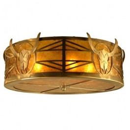 Steer Skull Flush Mount Ceiling Light