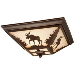 Yellowstone Moose Flush Mount Ceiling Light