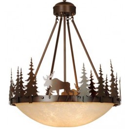 Yellowstone Inverted Moose Pendant Light