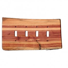 Custom Rustic Wooden Quad Toggle Plate