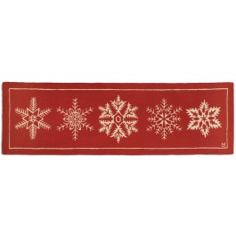 Falling Flakes Hand-Hooked Wool Runner 30" x 8'