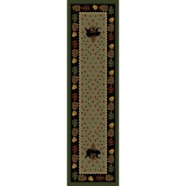 Patchwork Bear Runner - Green