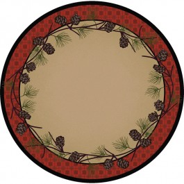 Delicate Pines Round Rug