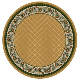 Evergreen in Maize Round Area Rug