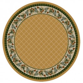 Evergreen in Maize Round Area Rug