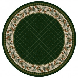 Evergreen in Pine Round Area Rug