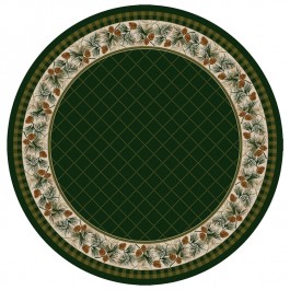 Evergreen in Pine Round Area Rug