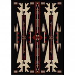 Horse Thieves Black Area Rugs