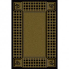 Pine Cone Refuge on Green Area Rugs