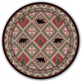 Quilted Forest Round Rug