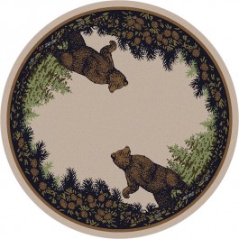 Bear Twins Round Rug