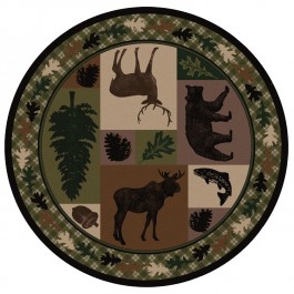 Wildlife Retreat Round Area Rug