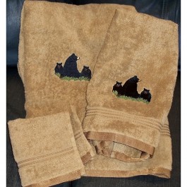 Bear Family Towel Set-Toast
