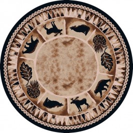 Northern Wildlife Round Rug