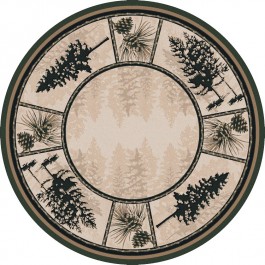 Stoic Pines Round Rug