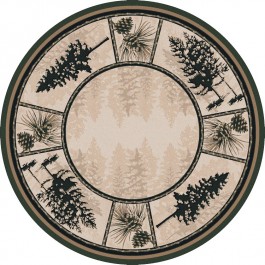 Stoic Pines Round Rug