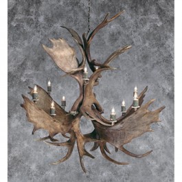 Northern Highlands Moose and Elk Antler Chandelier