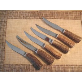 Antler Steak Knife 6-Set and Flatware
