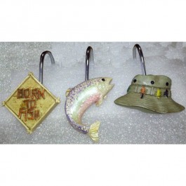 Born to Fish Shower Curtain Hooks -DISCONTINUED