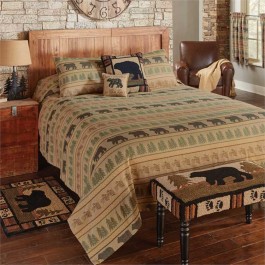 Bear Tracks Queen Bedspread Set