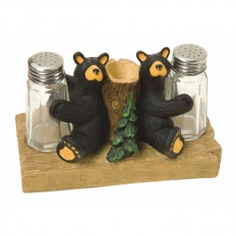 Bear Salt & Pepper with Toothpick Holder