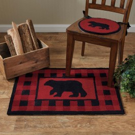 Buffalo Check Bear Hook Rug