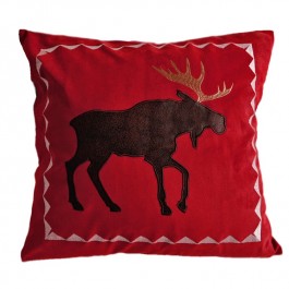 Red Velvet Moose Pillow