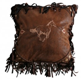 Flying Horse Embroidered Pillow