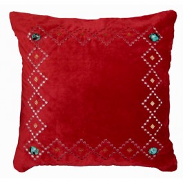 Red Velvet Diamond Pillow