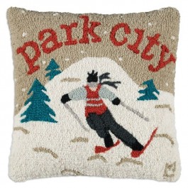 Park City Skier Pillow