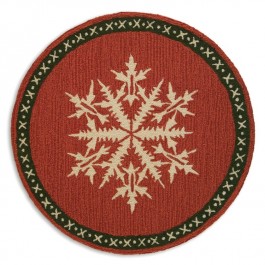Snow Flake Round Rug