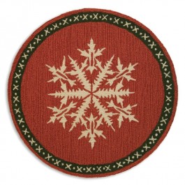 Snow Flake Round Rug