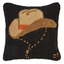 Howdy Man Cowboy Hat  Wool Pillow