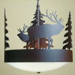 Scout Elk Chandelier