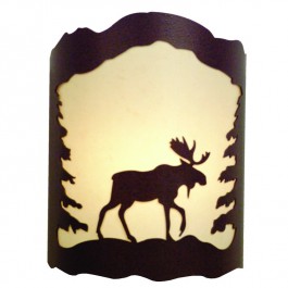 Moose and Pine Tree Sconce