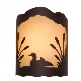 Loon and Cattails Sconce