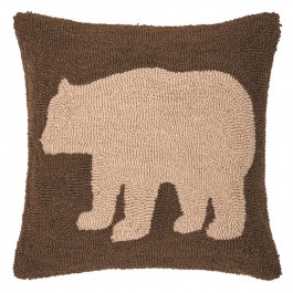 Brown Bear Hooked Pillow