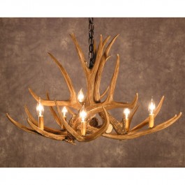 Grand Prairie 6 Antler Chandelier