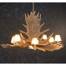 Saskatoon 6 Antler Chandelier with Down Light