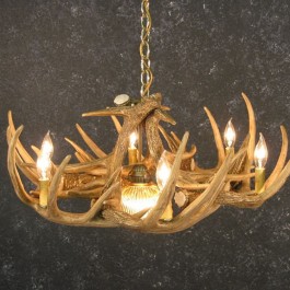 Woodland 9 Antler Chandelier with Down Light