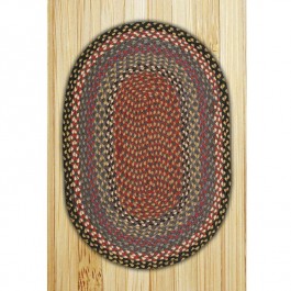 Burgundy/Blue/Gray Braided Rugs
