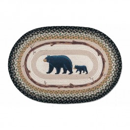 Mama & Baby Bear Braided Rug